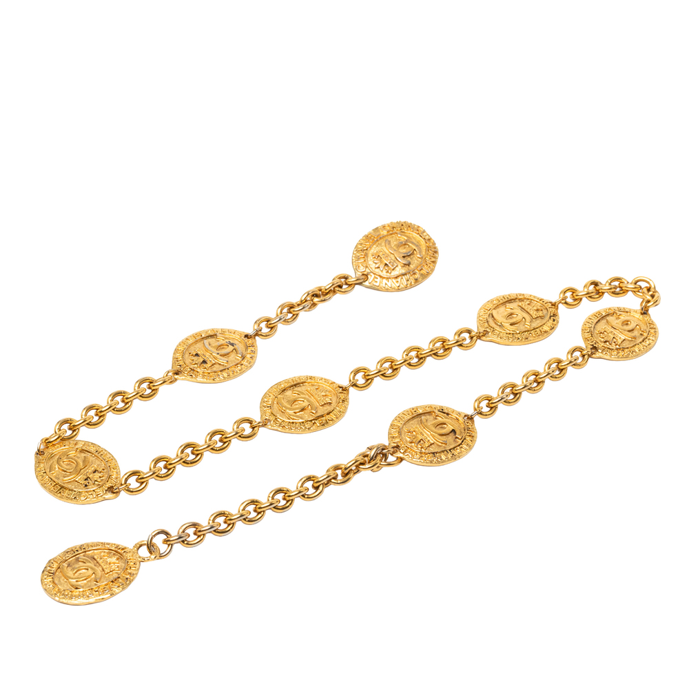 Pre-Loved Chanel CC Gold Plated Medallion Chain Belt